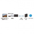 USB LAN 変換アダプタ USBハブポート付・ブラック USB-CVLAN4BKN | ハブ ポート LANポート サンワサプライ 写真5