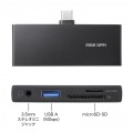 USB 5Gbps Type-C カードリーダー(USB 2ポート搭載) 写真5