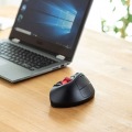 ワイヤレストラックボール Bluetooth チルトホイール マルチペアリング エルゴノミクス形状 手首が楽 5ボタン カウント切り替え 静音 Win/Mac対応 MA-BTTB179BK 写真5