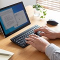 ワイヤレスキーボード スリム USB Windows 2.4GHz 電池式 抗菌 パンタグラフキー キー数82日本語配列 キーピッチ19mm SKB-WL36BK 写真5
