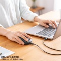 静音ワイヤレスブルーLEDマウス(充電式・5ボタン) 写真5