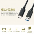 USB3.1 Gen2 Type C-Aケーブル(ブラック・0.5m) 写真5