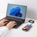 USB Type-Cシリコンメッシュケーブル(PD60W・1m・ブラック) 写真5