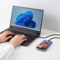 USB Type-Cシリコンメッシュケーブル(PD60W・2m・ブラック) 写真5
