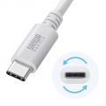 USB 2.0 Type-Cケーブル(C-A・3m・ホワイト) 写真5