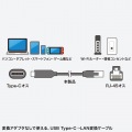 USB Type-C LAN変換ケーブル(Gigabit対応・1m) 写真4