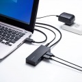 HDD接続対応 USB3.2 Gen1 4ポートハブ 写真5