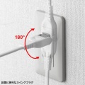 サンワサプライ 火災予防タップ ホワイト 6個口 10m TAP-TSH610N2 写真5