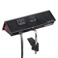 USB充電ポート付き便利タップ(クランプ固定式)ブラック色 写真5