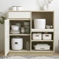 レンジボード 幅90cm 食器棚 ロータイプ レンジ台 キッチン収納 キッチンカウンター 大型レンジ対応 キッチンボード ＜レンジボード＞ 写真5