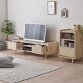 TWICE(トワイス) テレビ台 ローボード(幅120cm) テレビボード 収納 リビング収納 40型 40V 幅120cm コンパクト 天然木 おしゃれ オークナチュラル TW37-120L-IV 写真5