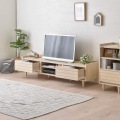 TWICE(トワイス) テレビ台 ローボード(幅150cm) テレビボード 収納 扉 リビング収納 50型 50V 幅150 天然木  オークナチュラル TW37-150L-IV 写真5