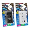 プリンストン コンパクトUSB2ポート給電機能付マルチタップ ブラック 写真5