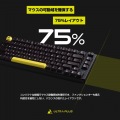 プリンストン ガスケットマウント搭載 ゲーミングメカニカルキーボード 英字キー配列(81キー) (ブラック) UP-MKGA75-A  写真5