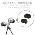 イヤホン ステレオヘッドホン 有線タイプ セミオープン型 LightningiPhone/iPad マイク付 高耐久ケーブル シルバー 写真6