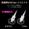 USB4ケーブル タイプC Type-C-TypeC 認証品 0.8m 認証品 40Gbps 充電 データ転送 高速 USB PD 対応 RoHS指令準拠 ( 10物質 ) ホワイト 写真6