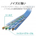 LANケーブル Cat7 準拠 フラット 5m 10ギガビット RoHS指令準拠 ブルー 写真6