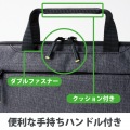 Surface Laptop Go2 / Go 12.4インチ 2022年 / 2020年 用 パソコンケース ハンドル付き ファスナー付きポケット 起毛素材 カジュアルタイプ PCケース ブラック 写真6