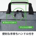 Surface Laptop Go2 / Go 12.4インチ 2022年 / 2020年 用 パソコンケース ハンドル付き ファスナー付きポケット 起毛素材 カジュアルタイプ PCケース グレー 写真6