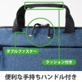 Surface Laptop Go2 / Go 12.4インチ 2022年 / 2020年 用 パソコンケース ハンドル付き ファスナー付きポケット 起毛素材 カジュアルタイプ PCケース ネイビー 写真6