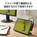 タイプC HDMI 映像変換アダプタ PD対応 急速充電 給電機能付 4K対応 コンパクトサイズ スマホ パソコン ブラック 写真6