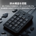 テンキー 有線 USB接続 抗菌 静音 メンブレン ブラック 写真6