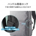 カメラバッグ リュック オフトコ off toco 2way 撥水加工 ワンタッチ開閉 14インチPC収納 ペットボトルバンド グレー 写真6