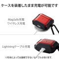 AirPods 第3世代 ケース カバー ZEROSHOCK 衝撃吸収 カラビナ付 ワイヤレス充電可 MagSafe充電可 落下防止 レッド 写真6