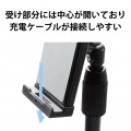 タブレットスタンド スマホスタンド 卓上 固定 4.7?12.9インチ スマホ タブレット テレワーク オンライン学習 ブラック タブレットホルダー スマホホルダー 写真6