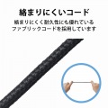 ヘッドセット ネックバンド 有線 両耳 4極ミニプラグ 折りたたみ式 変換ケーブル付(3極ミニプラグ) 軽量 黒 写真6