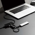 LANアダプター 有線 タイプA Giga USBハブ付 (USB-A×3) USB3.2(Gen1) 3.1(Gen1) 3.0 10 100 1000Mbps ブラック 写真6