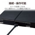 Lenovo Tab M10 HD 2nd Gen ケース カバー 手帳 フラップ レザー 軽量 ハンドホールドベルト付 ブラック 写真6
