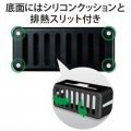 ケーブルボックス コードボックス スタンド付 小型 コンパクト 延長コード 4?6個口 コードホール×6 ブラック 写真6