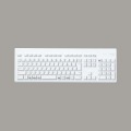 キーボード 無線 (2.4GHz) ワイヤレス USB-A 洗える(IPX5) メンブレン 高耐久設計 抗菌 【Windows11 mac Chrome】対応 ホワイト 写真6