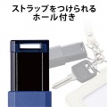 USBメモリ 128GB USB3.1(Gen1)対応 ノック式 ストラップホール付 ブルー 写真6