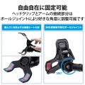 スマホスタンド アームスタンド 100cm フレキシブルアーム 角度調節可 高さ調節可 耐荷重250g 対応サイズ(4.6?6.9インチ) デスク ベッドサイド ブラック 写真6