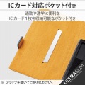 スマホケース 汎用 マルチケース Lサイズ レザー 手帳型 マグネット開閉 スライド式 スタンド機能 薄型 軽量 ストラップホール付 ネイビー 写真6