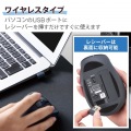 静音 2.4GHz無線マウス ”EX-G”5ボタン Mサイズ 写真6