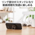 スマホリング マグネット 【 MagSafe 対応 iPhone 】 スマホスタンド機能 薄型 スマホグリップ ホールドリング? クリア ブラック 写真6