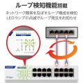 Giga対応スイッチングハブ/16ポート/金属筐体/電源内蔵モデル/ホワイト 写真6