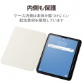 iPad Pro 11インチ 第4世代 ( 2022 ) 用 ケース ソフトレザー カバー 手帳型 マグネット フラップ フリーアングル 衝撃吸収 ブラック 写真6