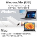 USB Type-C(TM)コネクター 1Gbps 有線LANアダプター 写真6