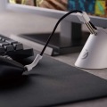 有線 マウス 用 ケーブル バンジー ゲーミングマウス コード ホルダー ケーブルリフト付 無線マウスのような操作感を実現 スプリングアーム 長さ調整可 ホワイト 写真6