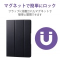 dtab d-51C 用 ケース カバー レザー フラップ マグネット開閉 スタンド機能 フリーアングル 衝撃吸収 タッチペンホルダー付 ブラック 写真6