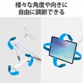 タブレット スマホスタンド アーム 長さ86cm フレキシブルアーム 角度調節可 高さ調整可 2wayホルダー 耐荷重1kg 4.6?12.9インチ ホワイト 写真6