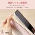 iPhone 15 ソフトレザーケース 手帳型 磁石付 リング付 &me 写真6