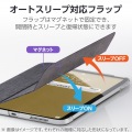 iPad(A16) フラップケース 薄型軽量 ファブリック 背面クリア 写真6