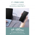 USB Type-C(TM) - USB Type-Cケーブル(USB2.0/100W/なめらか) 写真6
