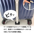 スーツケース キャリーケース 消音 静か 機内持ち込み TSA クラムA ストッパー付 フロントオープン 46cm シャンパンゴールド 34L 2?4泊 出張用 旅行 写真6