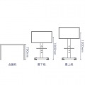 テレビスタンド 移動式 ミーティング用 ディスプレイスタンド 32?50インチ 耐荷重30kg MT-D30 | 高さ調節 キャスター付き SDS エスディエス 写真6
